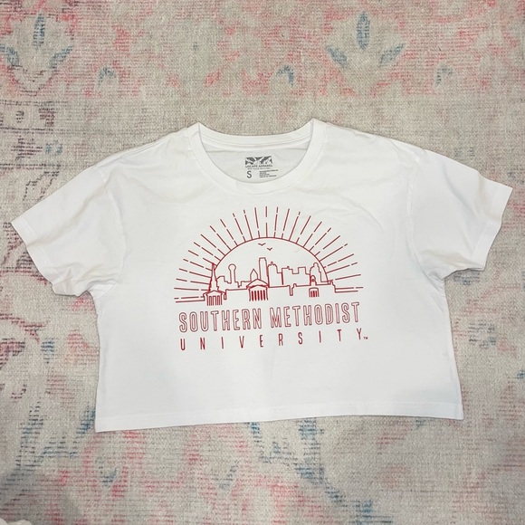 Southern Methodist Univ cropped short sleeve tee - Picture 1 of 3